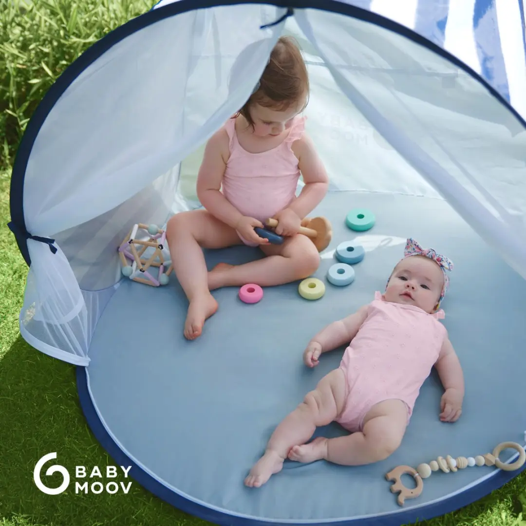 Babymoov Tent Anti-UV Marinière - Blauw/Wit - afbeelding 5 van 6