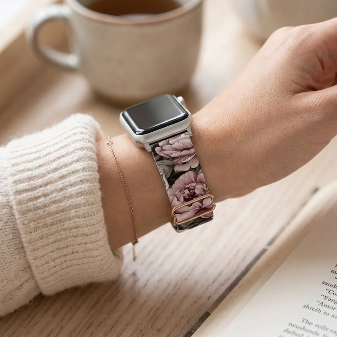 NUVEX Bloemenprint Smartwatchband - 4 Stuks - One Size - Apple Watch 40-49mm