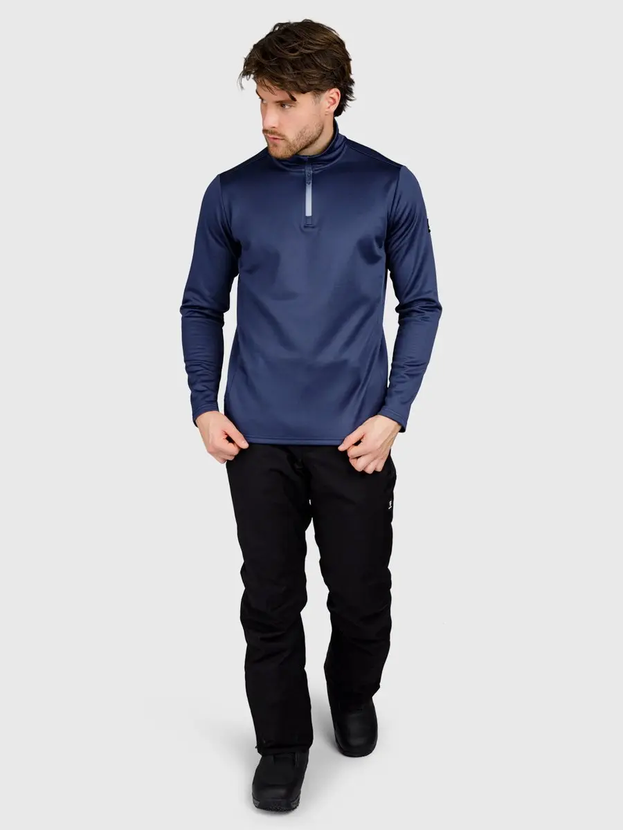 Brunotti - Heros Snow Fleece Heren - Indigo Blue - Fleece Vest - Wintersport Kleding - Tricot Fleece - XXXL - afbeelding 4 van 6