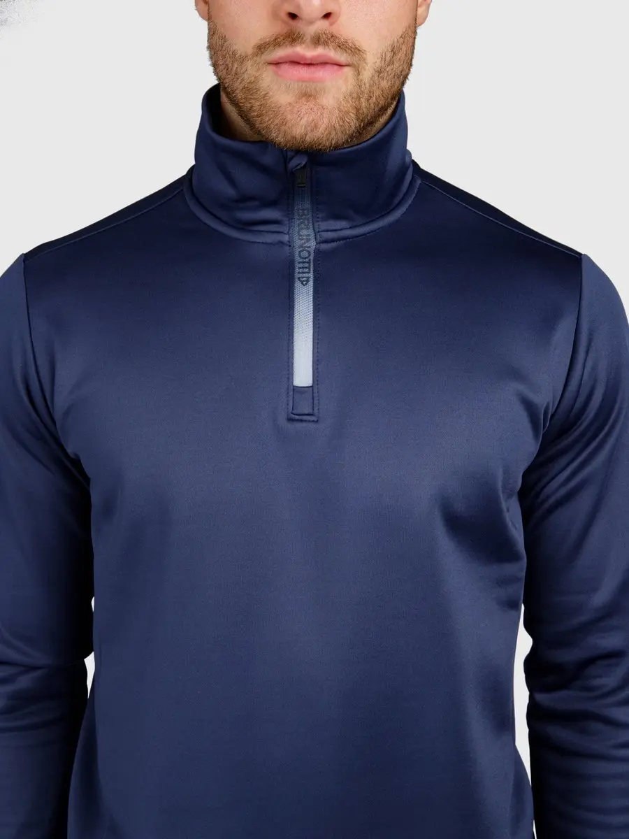 Brunotti - Heros Snow Fleece Heren - Indigo Blue - Fleece Vest - Wintersport Kleding - Tricot Fleece - XXXL - afbeelding 6 van 6