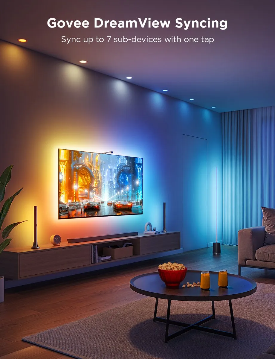 Govee TV Backlight 3 Lite Kit - RGBW LED-strip & lichtbalken - 19W - Zwart