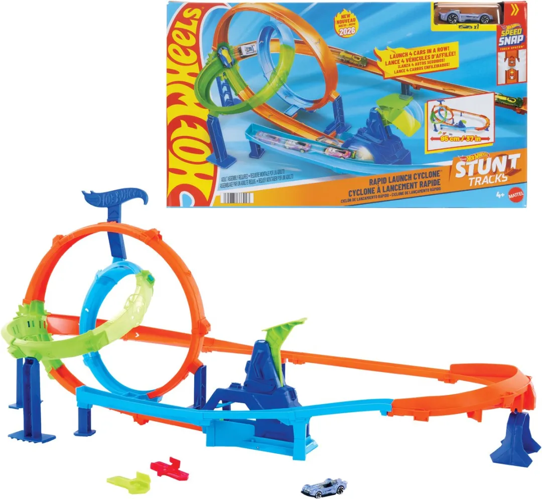 Hot Wheels Stuntbaan Snelle Lanceringscycloon 1:64 - JHK73
