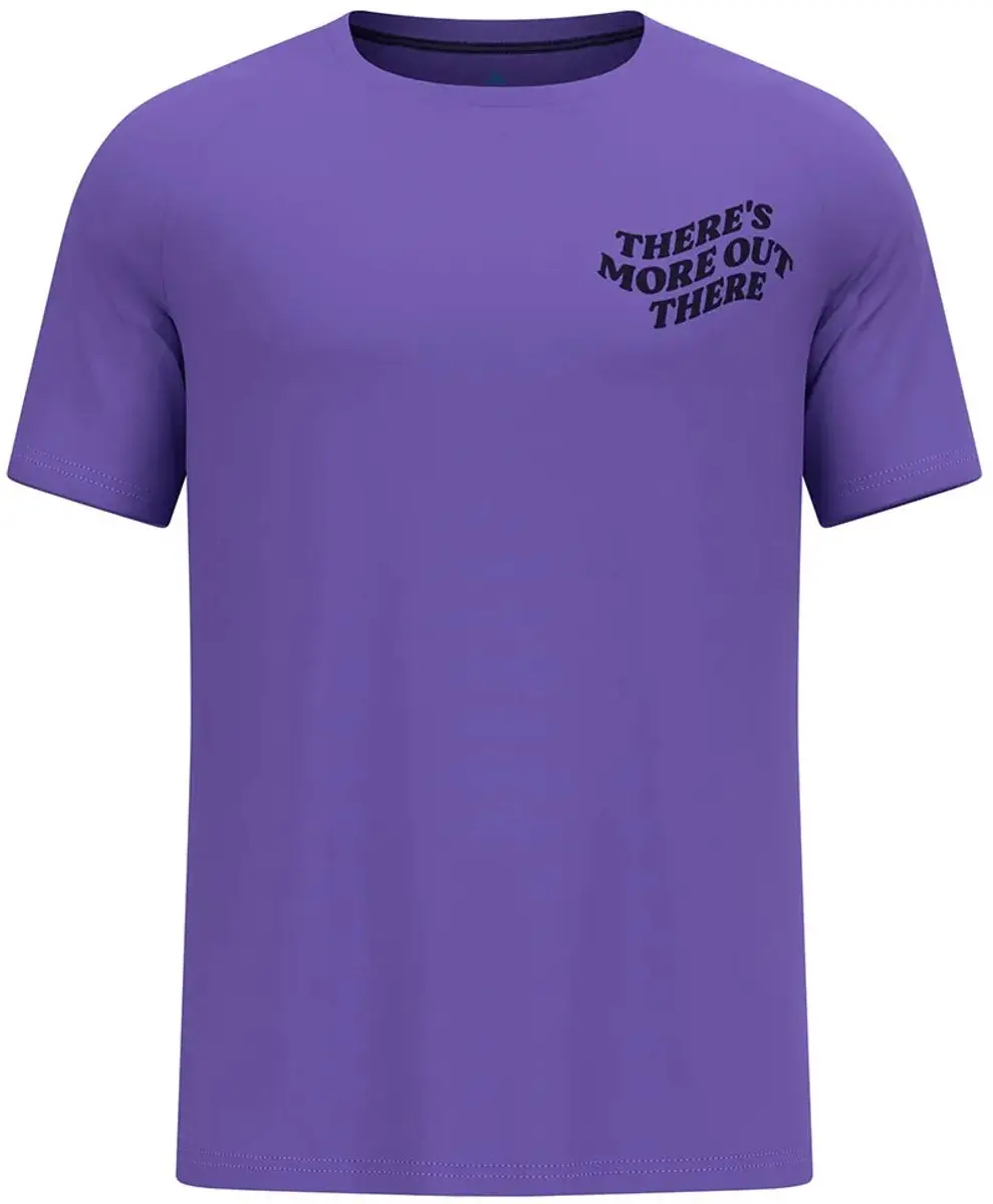 Odlo Essential Imprime T-shirt Met Korte Mouwen Paars XL