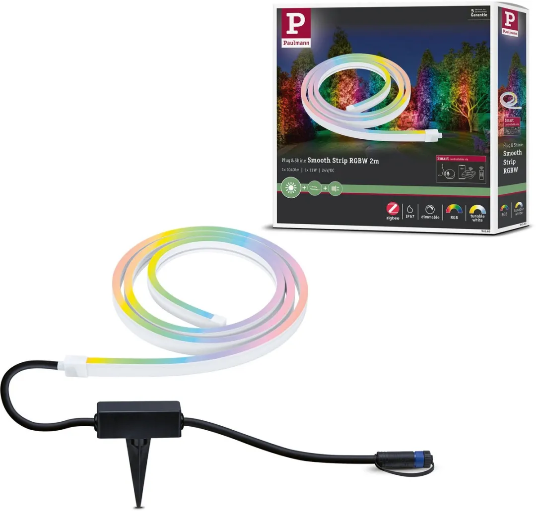 Paulmann Plug & Shine LED Strip Zigbee 3.0 RGBW+ 11W - Wit