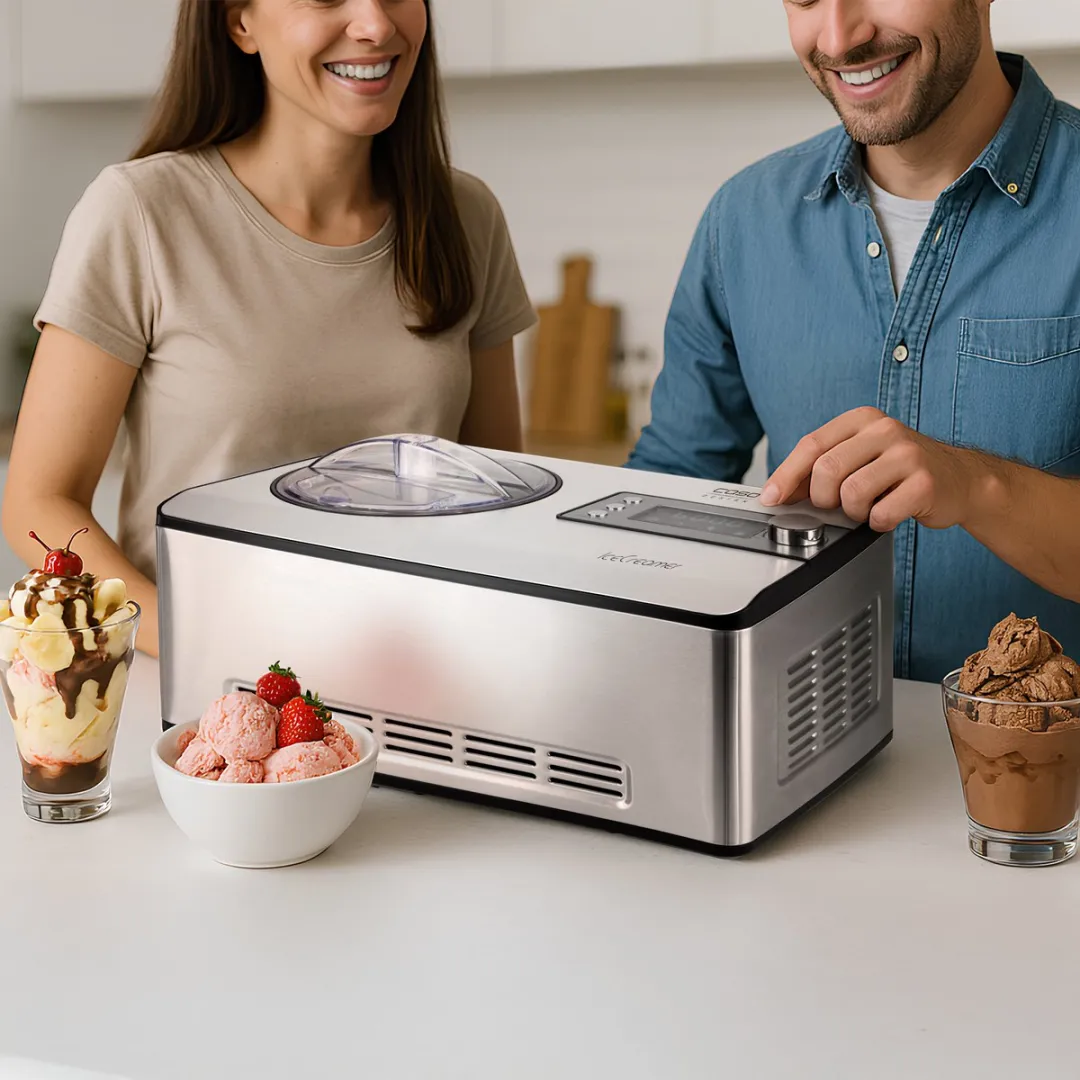 CASO IceCreamer 3298 - IJsmachine & Yoghurtmaker 2L - Metaal