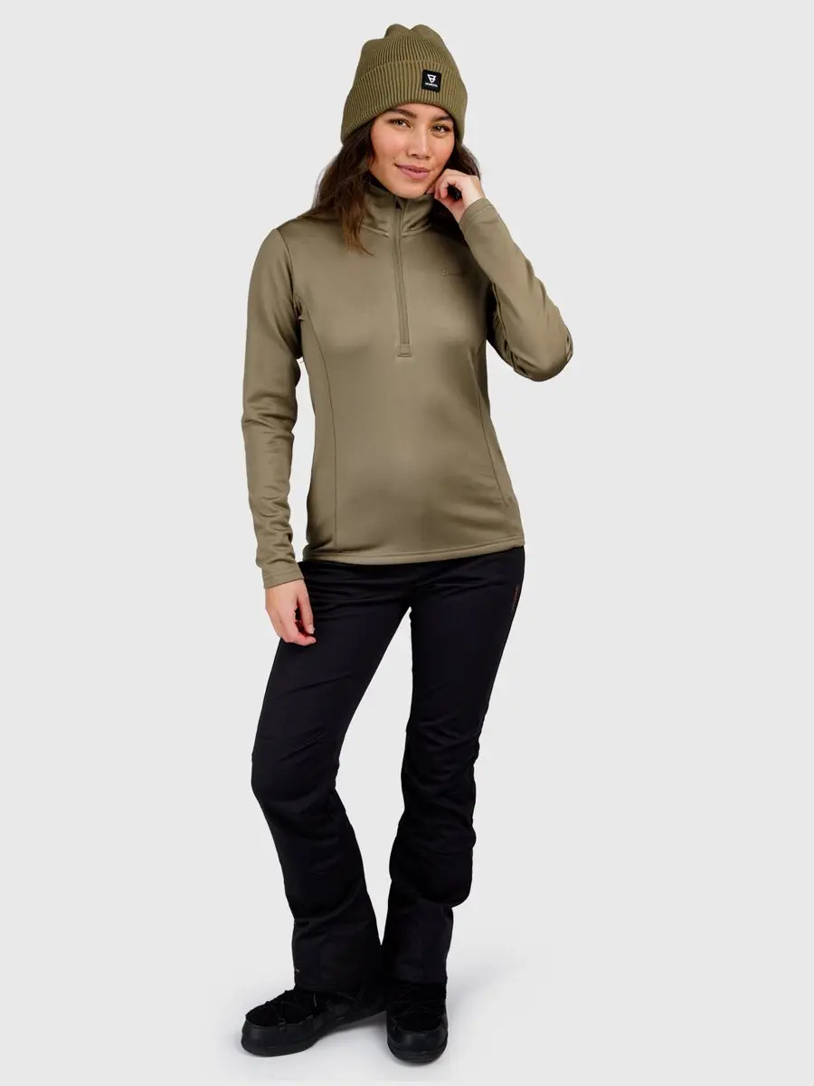 Brunotti Heronne Dames Fleece Trui - Dusky Green - afbeelding 5 van 6