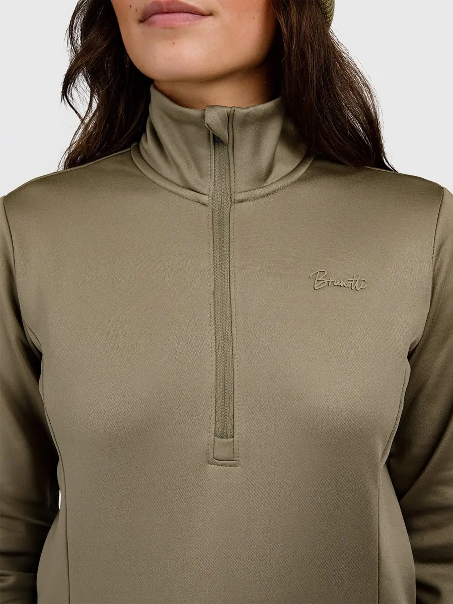 Brunotti Heronne Dames Fleece Trui - Dusky Green - afbeelding 4 van 6