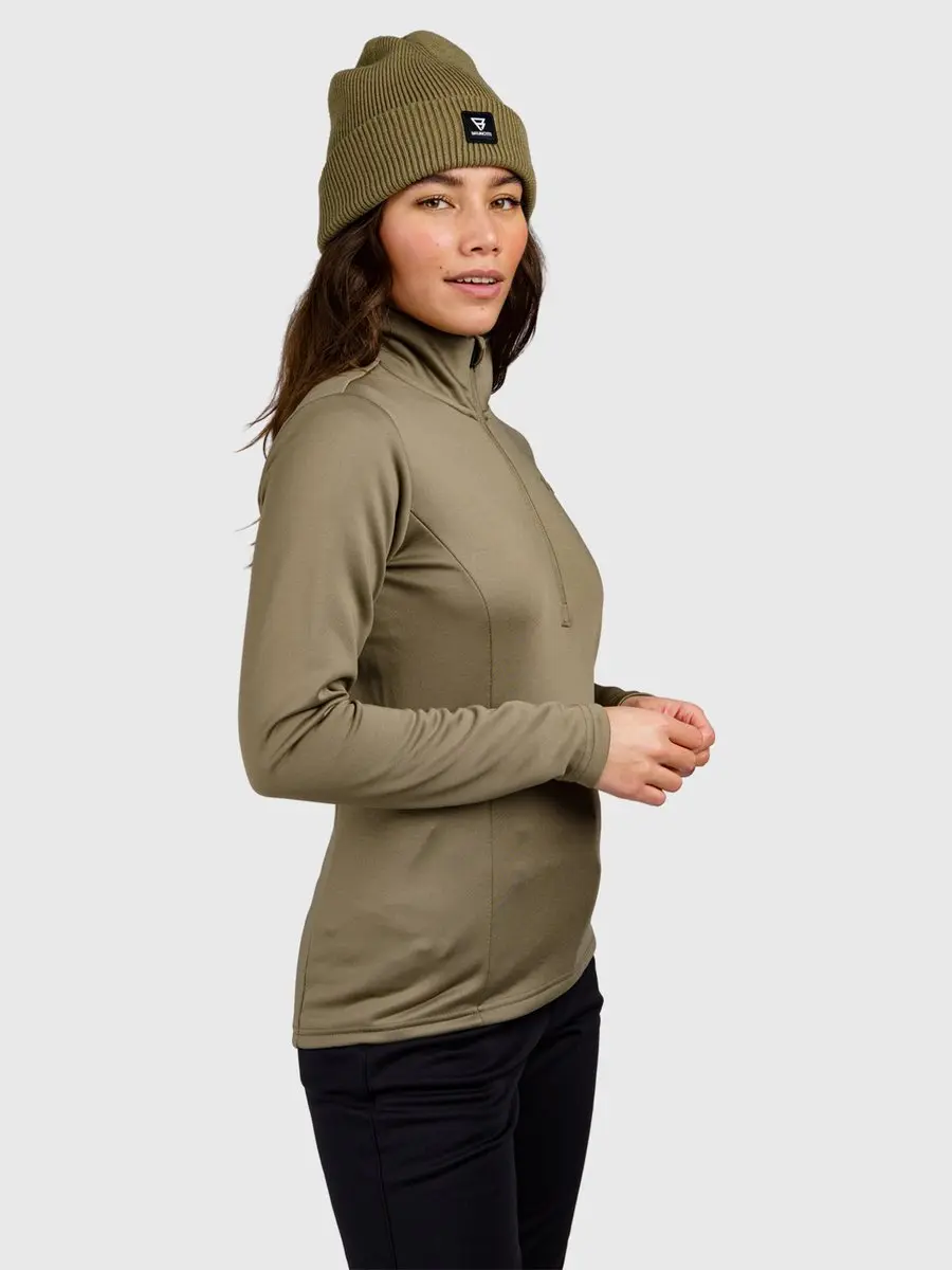 Brunotti Heronne Dames Fleece Trui - Dusky Green - afbeelding 6 van 6