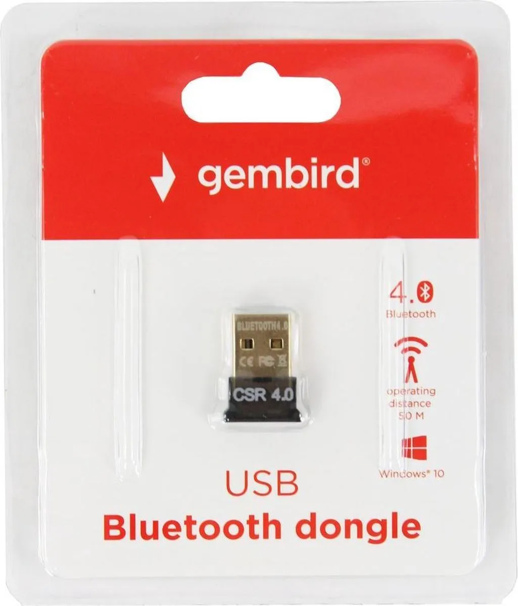 Gembird BTD-MINI5 Bluetooth Adapter USB 2.0 - Zwart - afbeelding 6 van 6