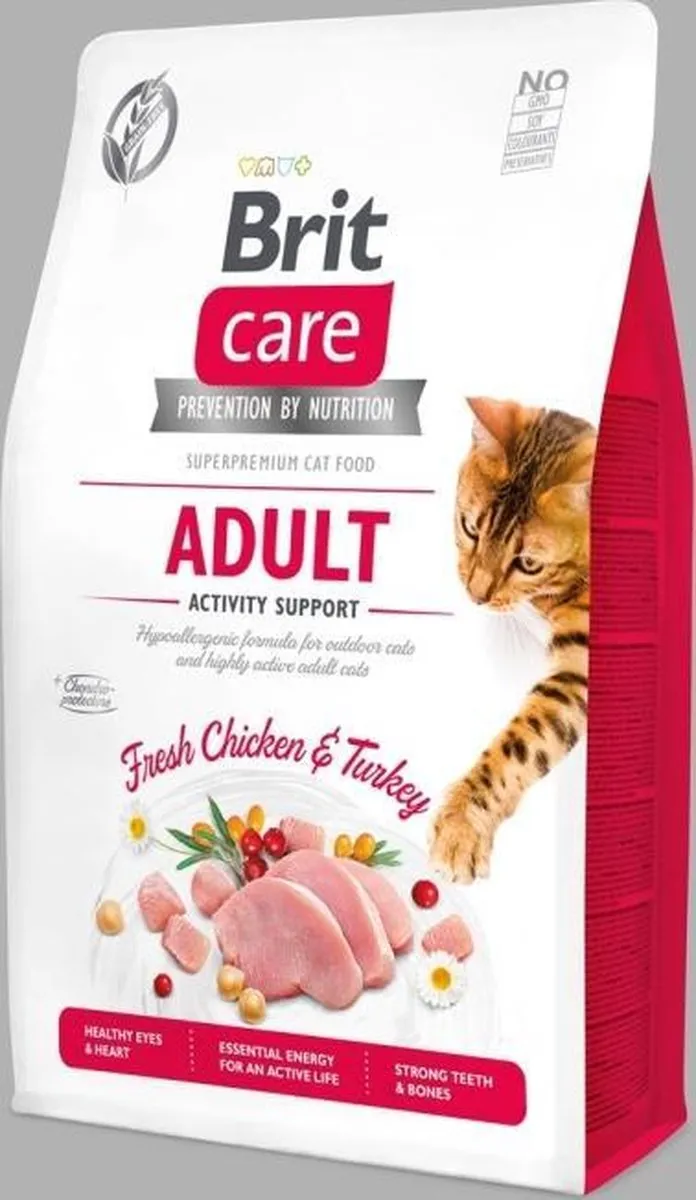 Brit Care Activity Support Kalkoen & Kip Kattenvoer 7kg
