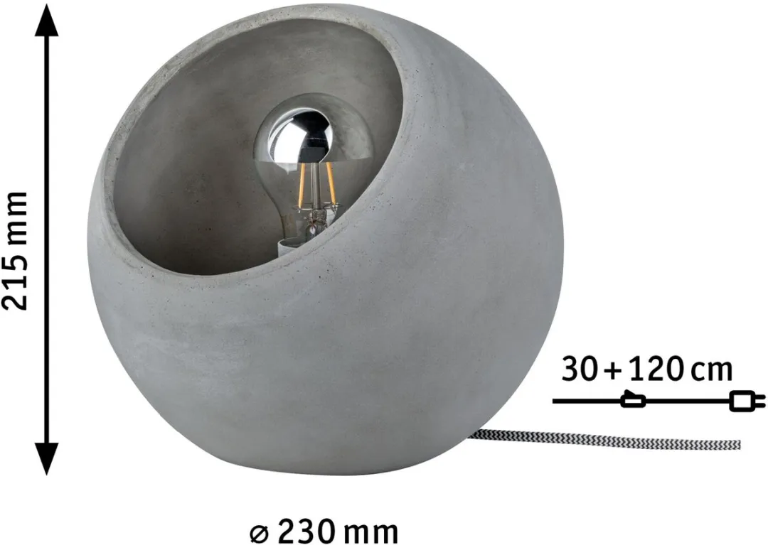 Paulmann Neordic Ingram LED Tafellamp Grijs - 23cm