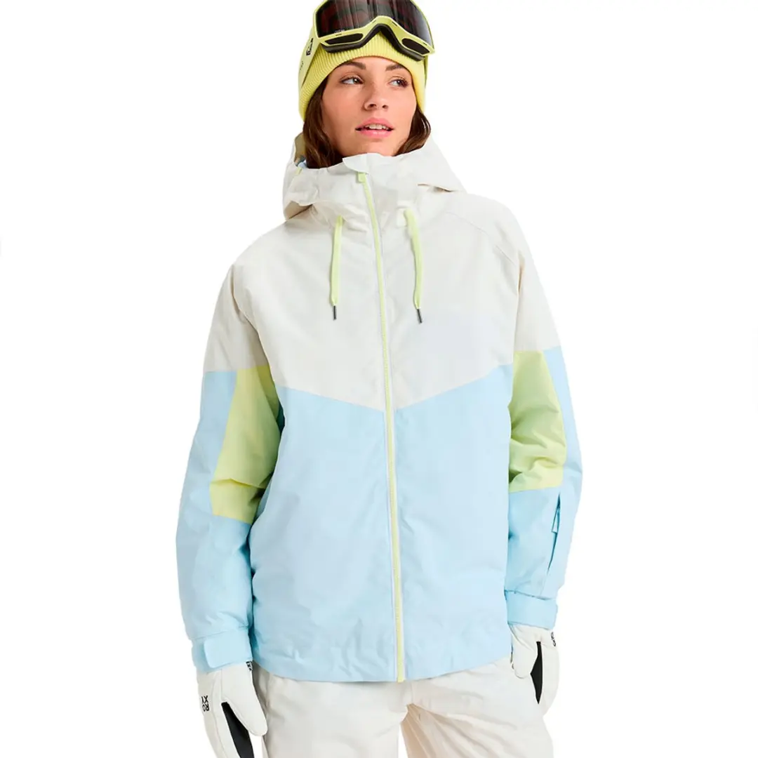 Roxy Cross Contour Jas Beige,Blauw XS Vrouw