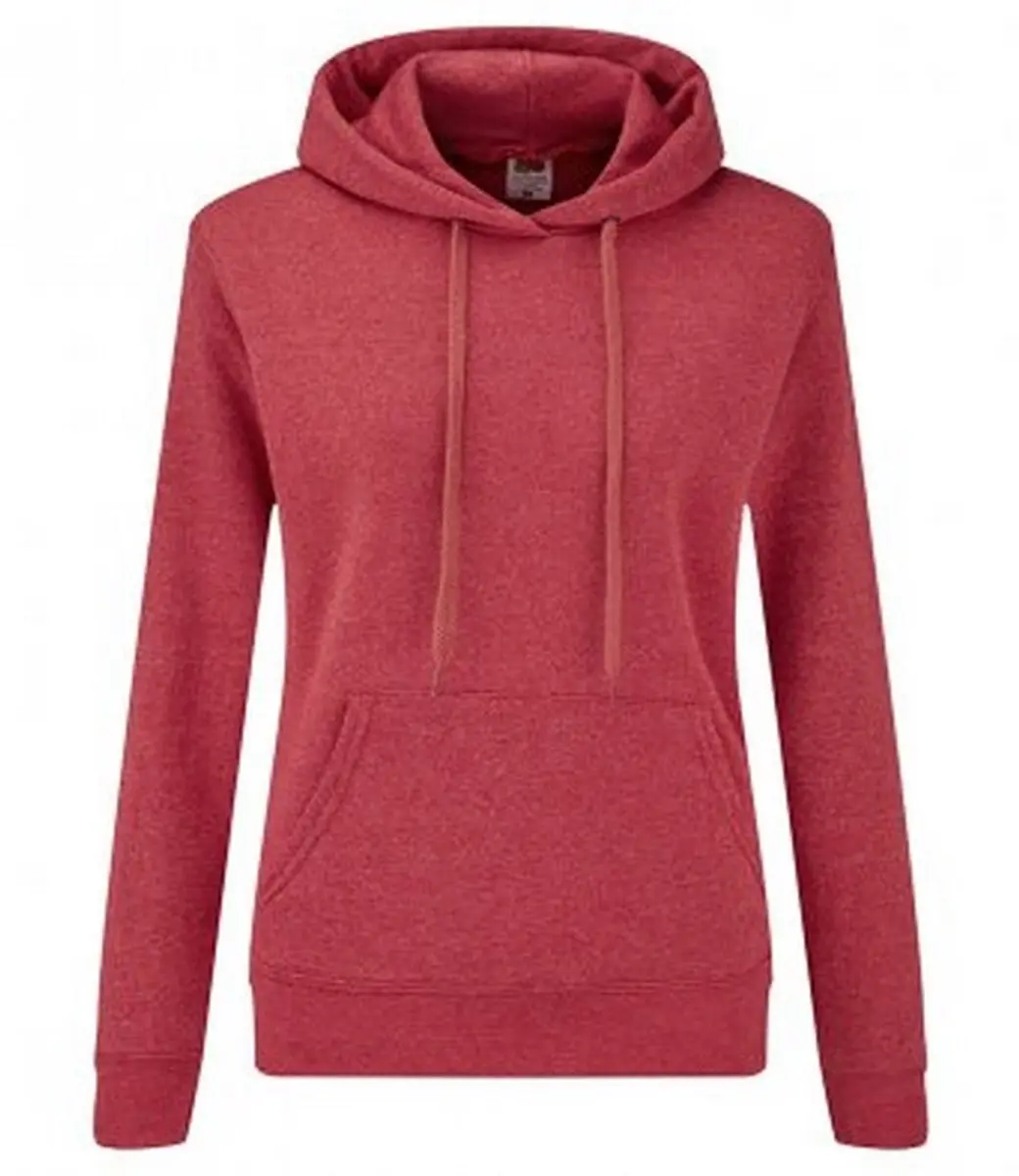 Fruit of the Loom Klassieke Dames Fit Sweatshirt Met Capuchon (Rode Heide)