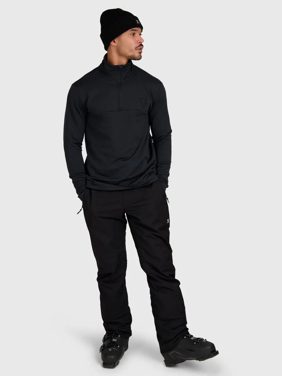 Brunotti - Daronst Snow Fleece Heren - Black - Fleece Vest - Wintersport Kleding - Midlayer - S - afbeelding 5 van 6
