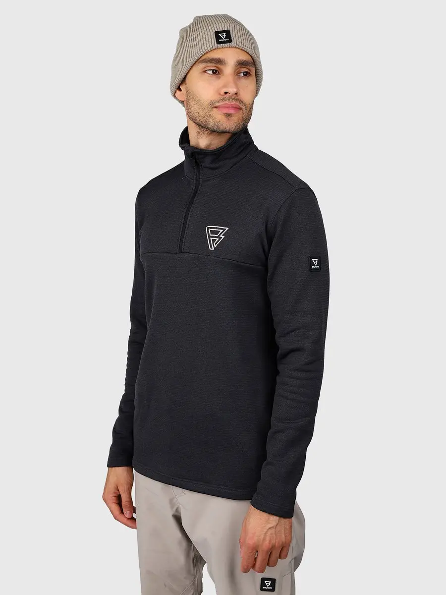 Brunotti - Daronst Snow Fleece Heren - Black - Fleece Vest - Wintersport Kleding - Midlayer - S - afbeelding 4 van 6