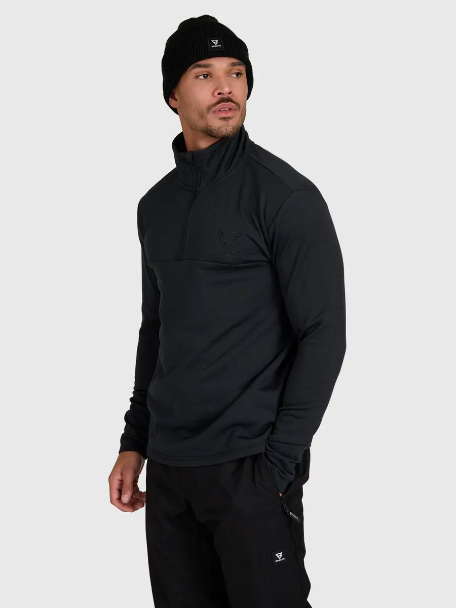 Brunotti - Daronst Snow Fleece Heren - Black - Fleece Vest - Wintersport Kleding - Midlayer - S - afbeelding 3 van 6
