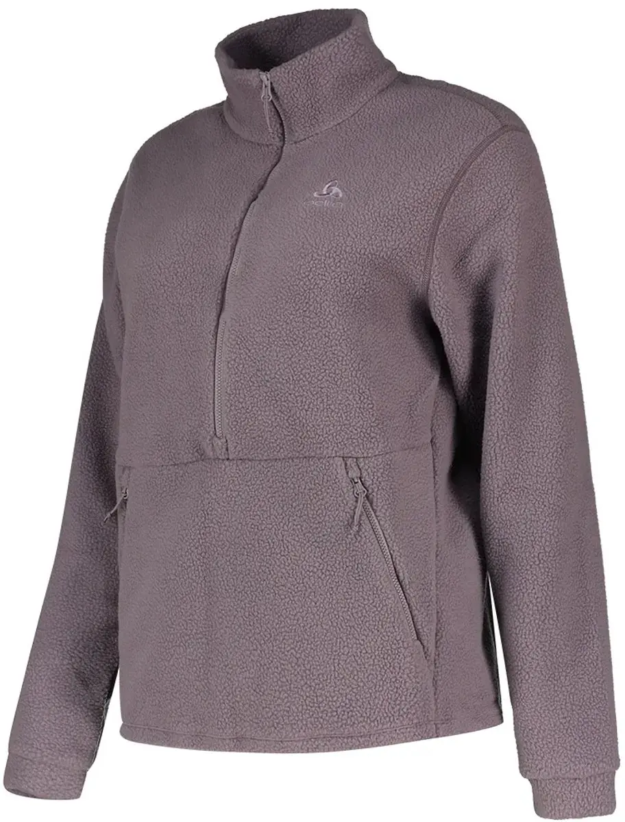 Odlo Essential 365 High Pile Fleece Met Halve Rits Paars S Vrouw