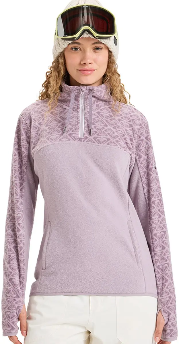 Roxy Sayna Fleece Met Halve Rits Roze XS Vrouw