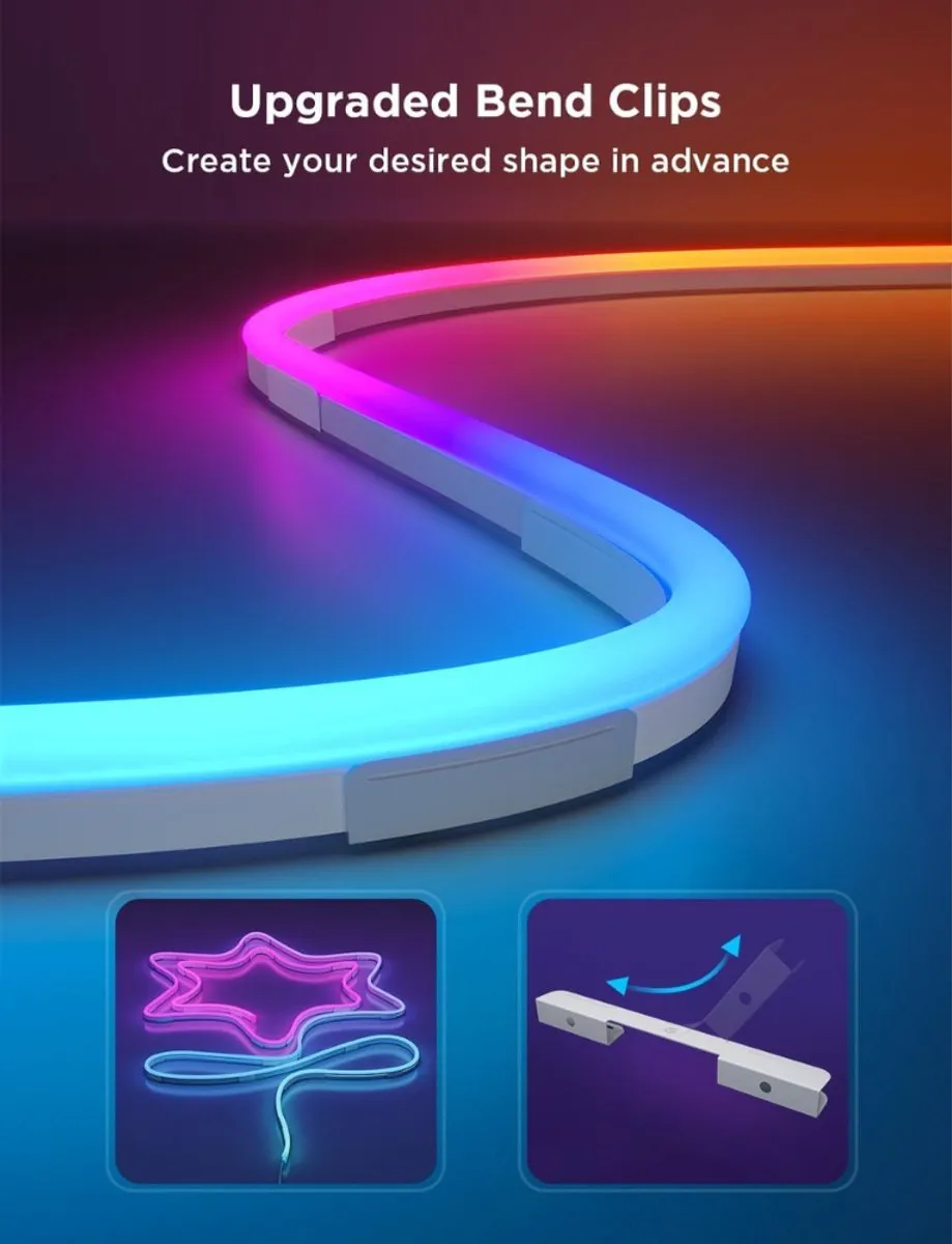 Govee Montagebeugels Neon Rope Light 2 - 20 Stuks - Zilver - afbeelding 6 van 6