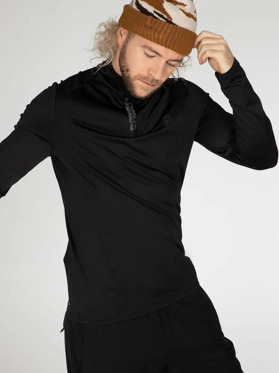 Protest Will Zip Top Heren Fleece - True Black - XXXL - afbeelding 6 van 6