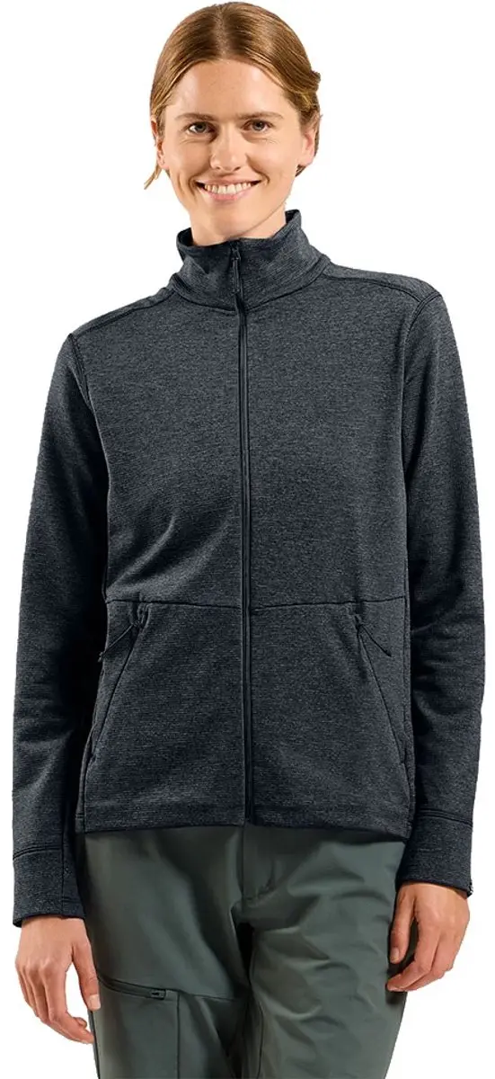 Odlo Grid Fleece Dames Longsleeve Midlayer met Ritssluiting
