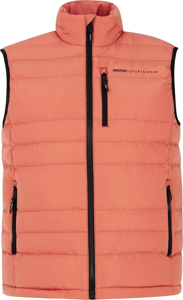 Protest Bramptoon - Bodywarmer Heren - Waterafstotende afwerking - Ritssluiting - Oranje - afbeelding 2 van 2