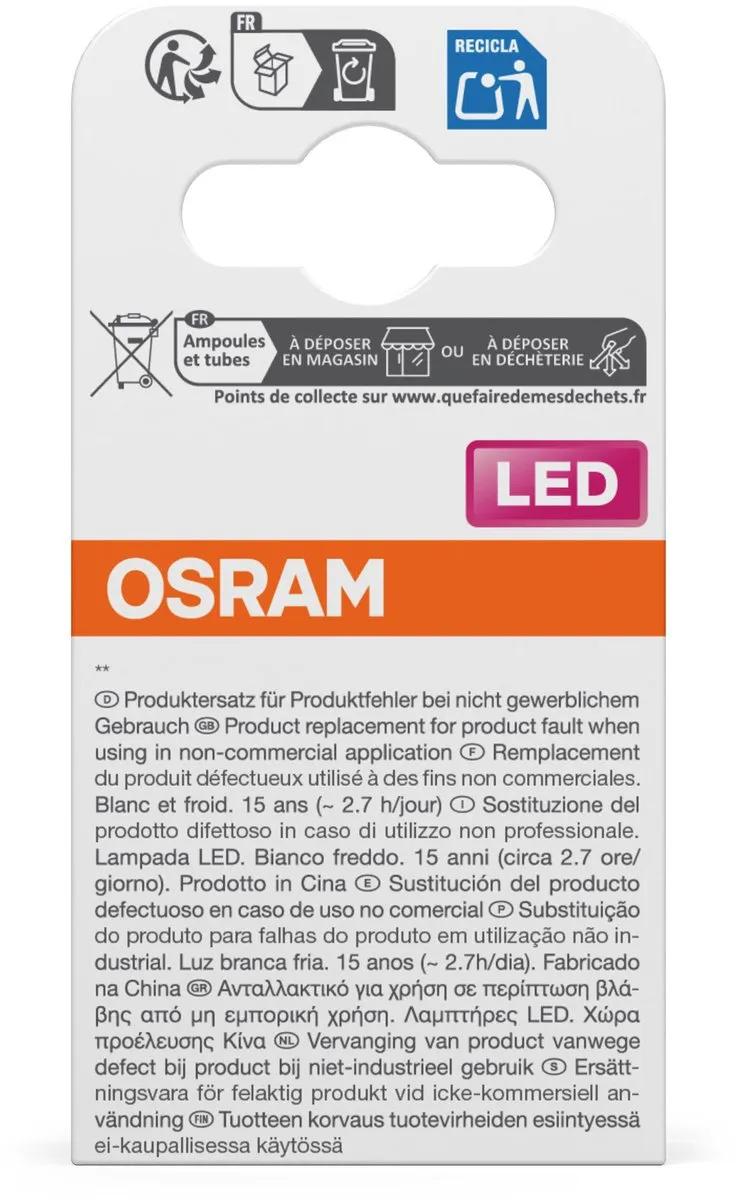 Osram LED Spot Reflector Star MR16 3.4W - 345lm 36° Koel wit