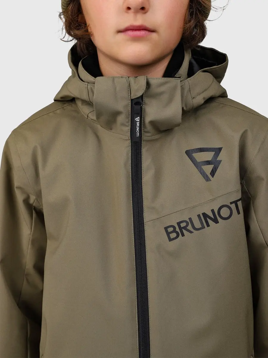 Brunotti Navigaty Ski-jas Jongens - 20K Waterdicht - Dusky Green - 164 - afbeelding 5 van 6