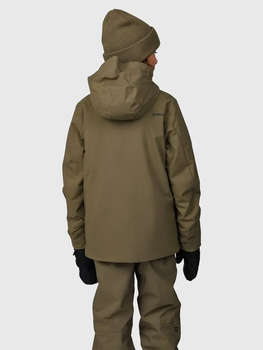 Brunotti Navigaty Ski-jas Jongens - 20K Waterdicht - Dusky Green - 164 - afbeelding 3 van 6