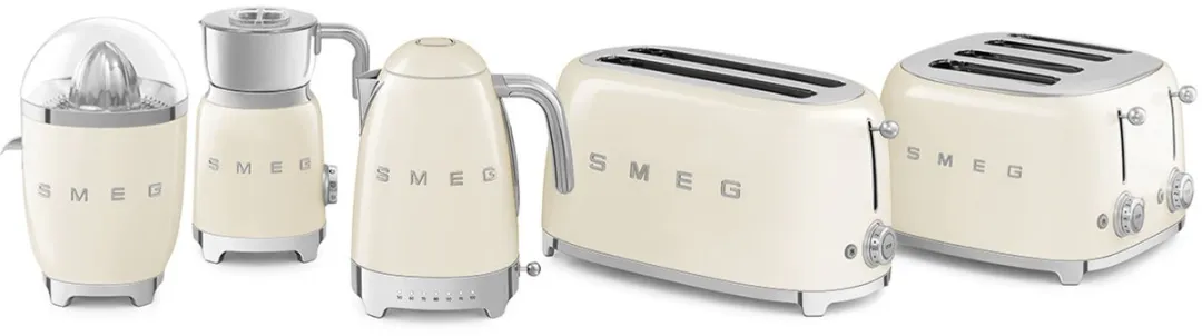 Smeg TSF02CREU Broodrooster 2x4 - 1500W - 6 Niveaus