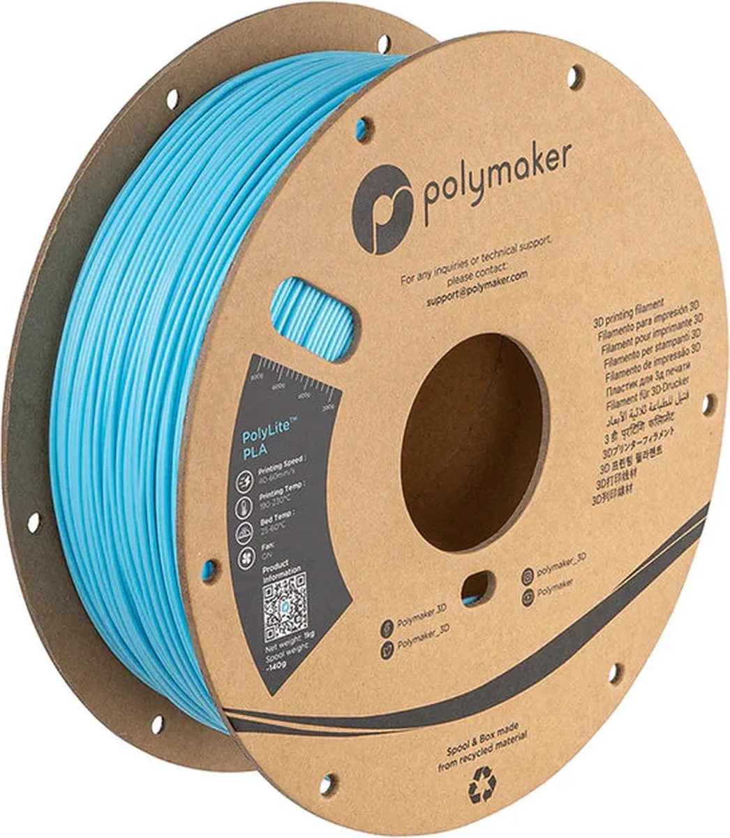 Polymaker PolyLite PLA Filament Sky Blue 1.75mm