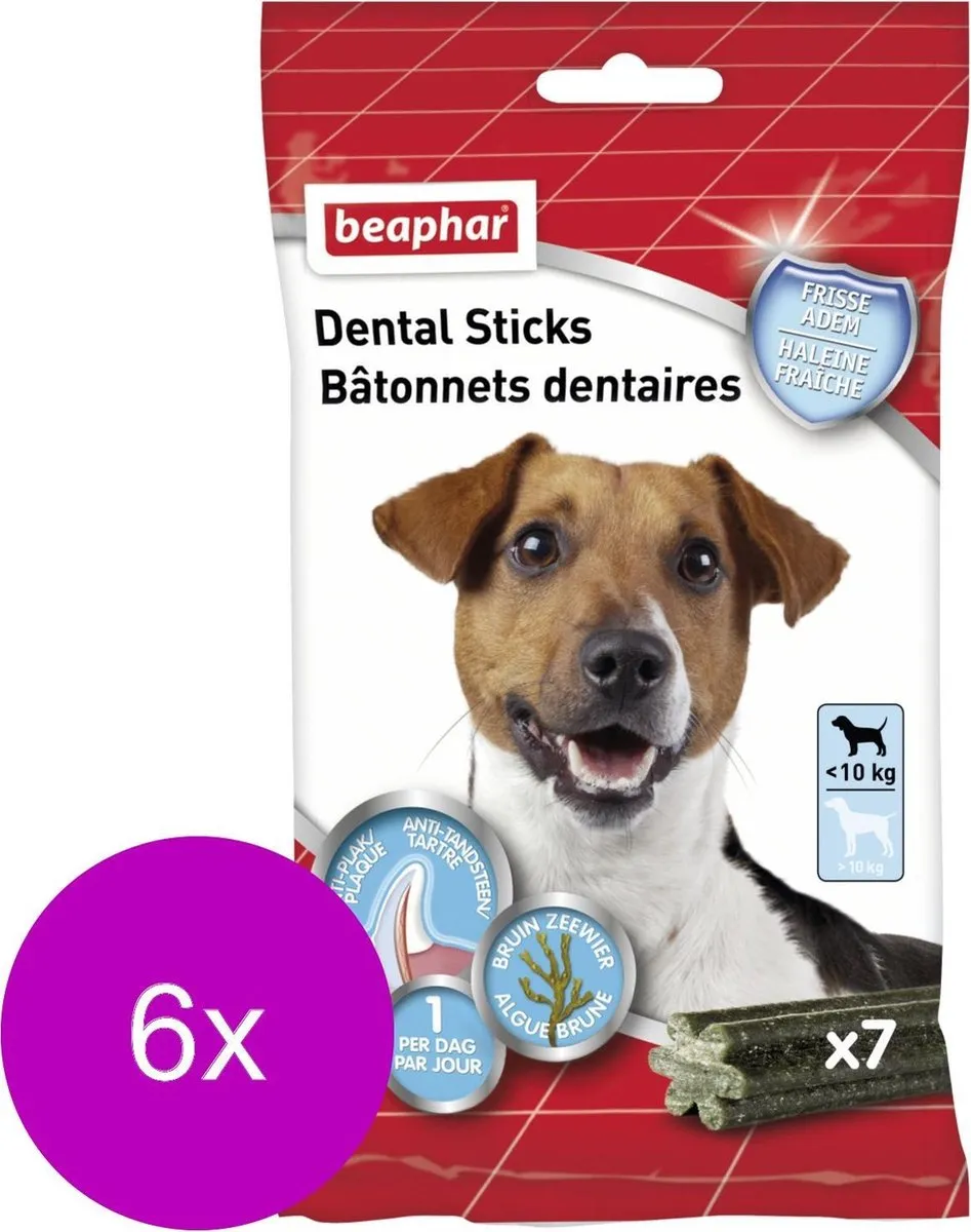 Beaphar Dental Sticks Kleine Hond - 42 Stuks (6x7)