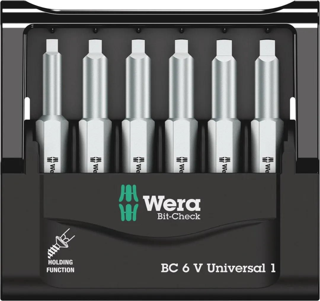 Wera Bit-Check 6V Universal Bitset - 6-delig Robertson