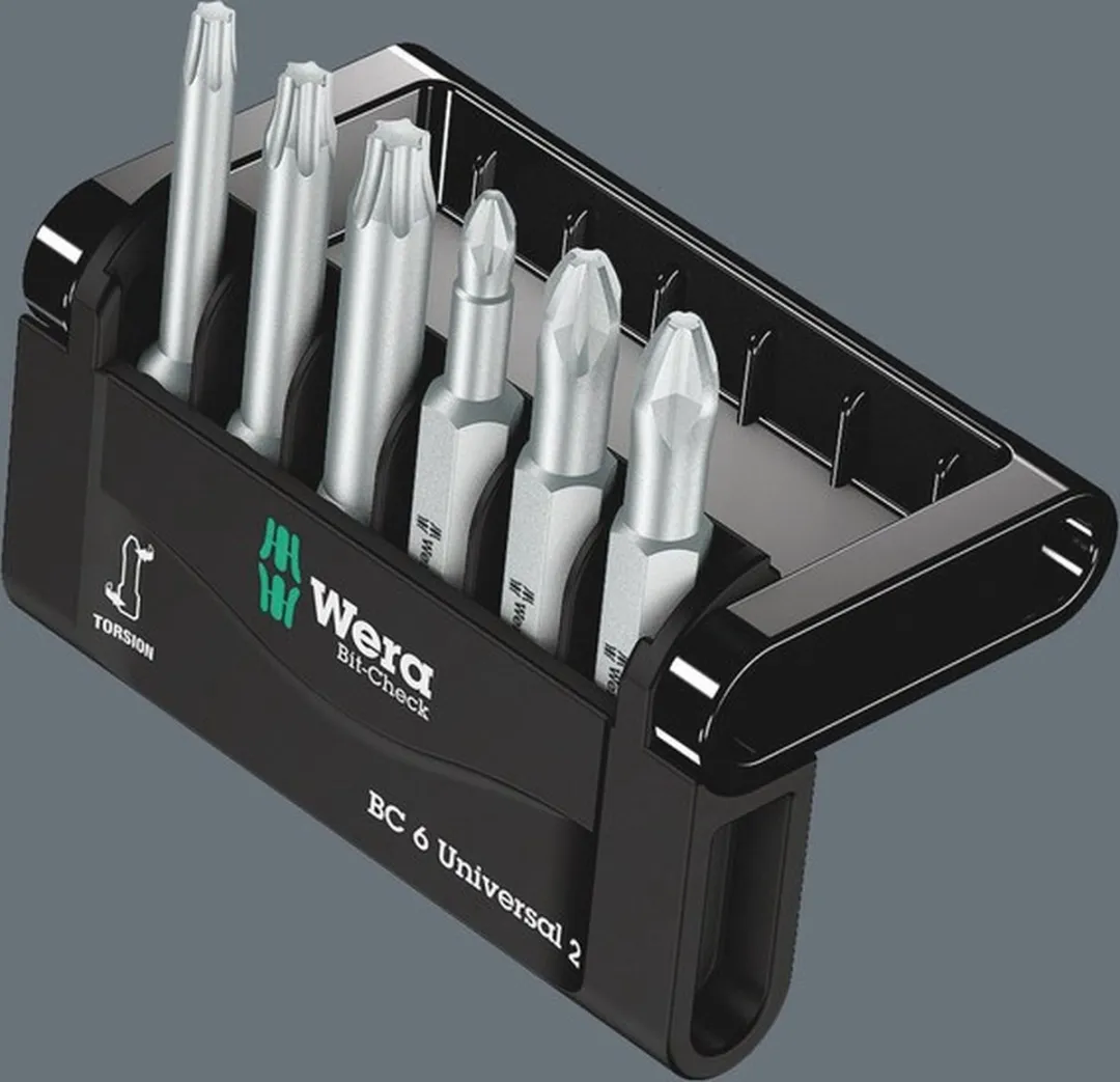 Wera Bit-Check 6V Universal Bitset - 6-delig Robertson