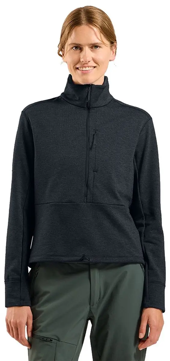 Odlo Grid Fleece Met Halve Rits Blauw S Vrouw