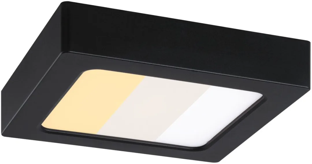 Paulmann LED-paneel Abia 2 White Select Schemergestuurd 170x170mm 9,5W 1100lm - Zwart