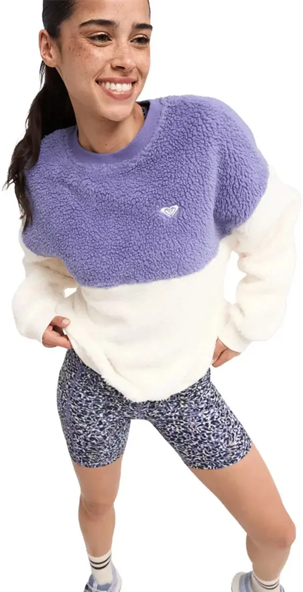 Roxy Wow Crewneck Fleece Paars XS Vrouw