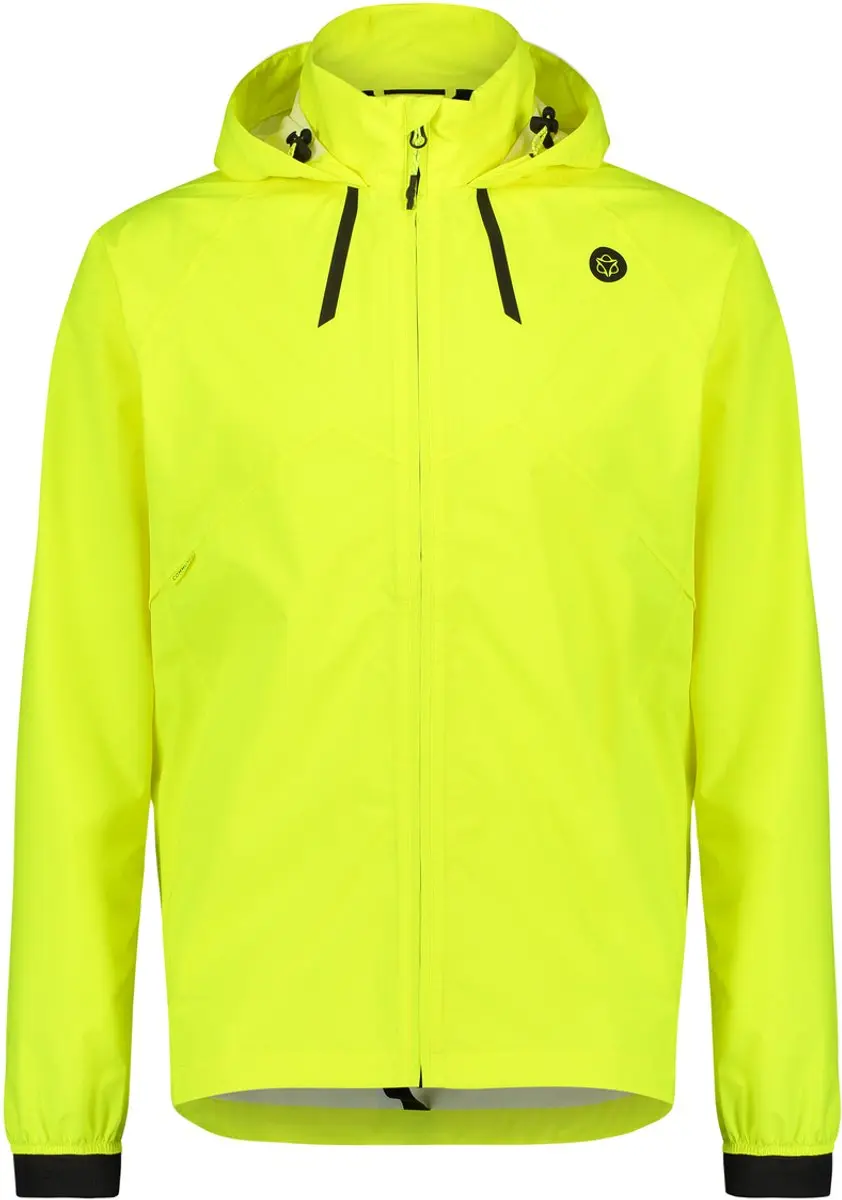 AGU Compact Commuter - Regenjas - Heren - Hi-vis Geel - Waterdicht 10.000mm - Fietsjas - Zichtbaar in het donker - S