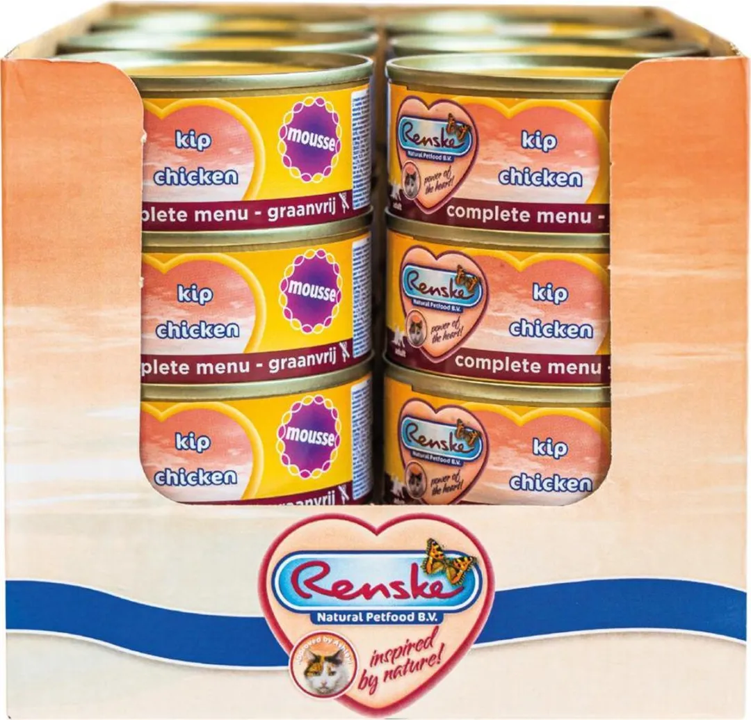 Renske Kattenvoer Mousse Kip 70g - 24 Stuks