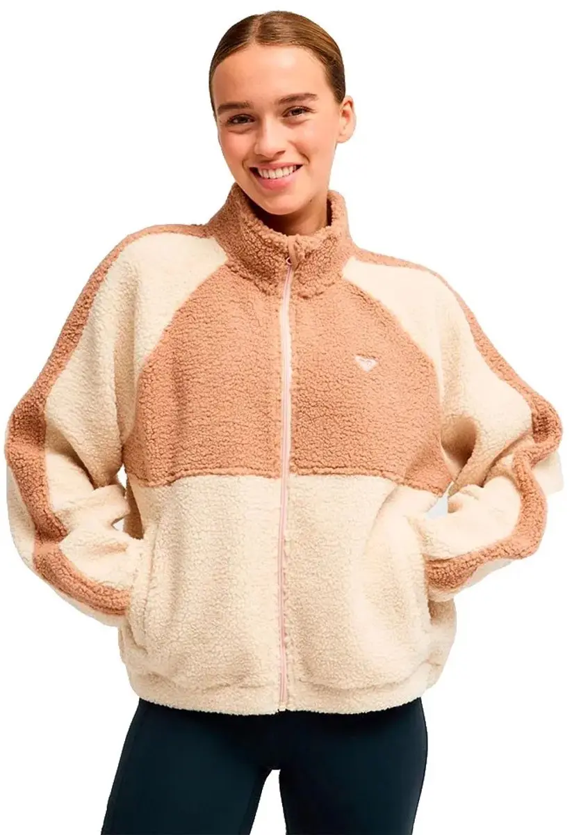 Roxy Boundless Solid Fleece Beige M Vrouw
