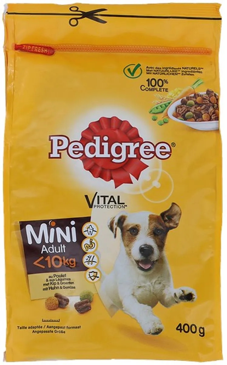Pedigree Vital Mini Adult Kip Groenten 3x500g