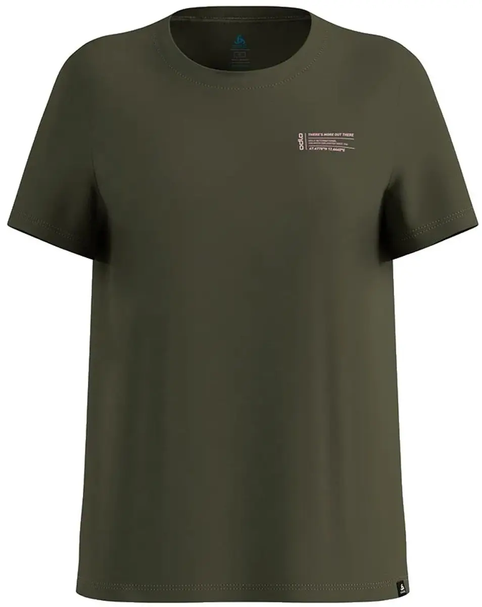 Odlo Cotton Blend Unlimited T-shirt Met Korte Mouwen Groen S Vrouw