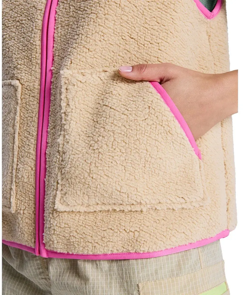 Roxy Boundless Spirit Mouwloze Fleece Dames - Pebble - afbeelding 4 van 4