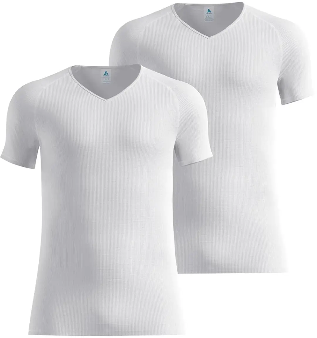 Odlo Active Light T-shirt Met Korte Mouwen 2 Eenheden Wit S Man