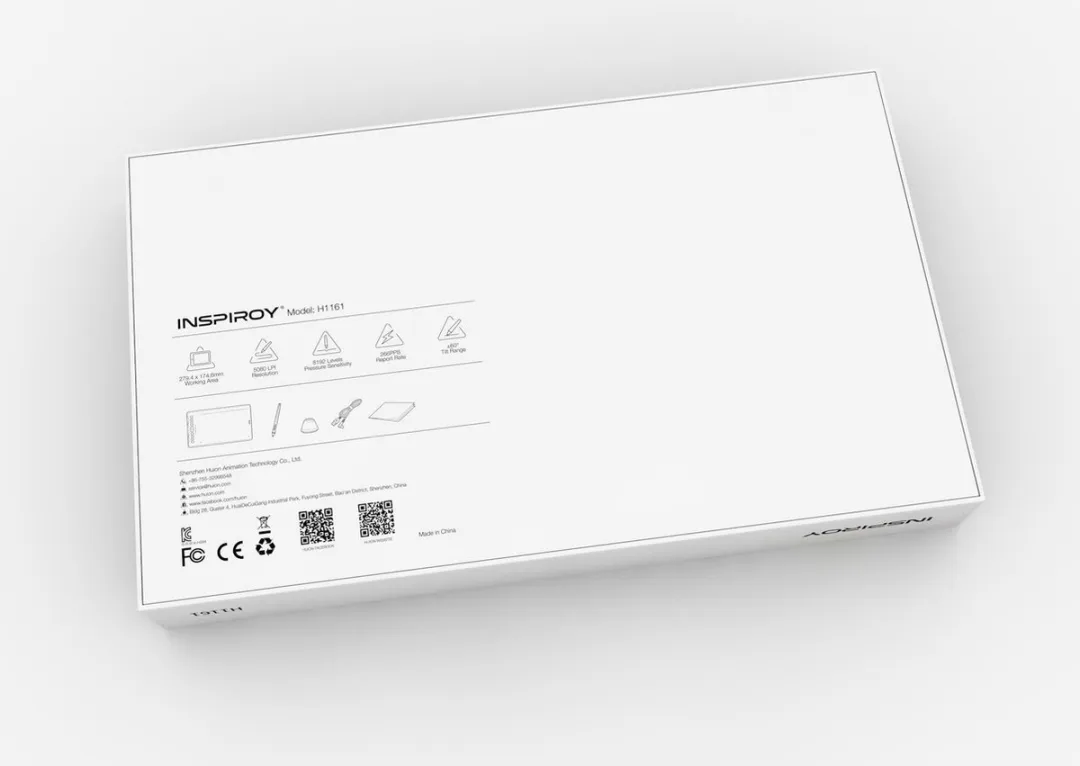 Huion Inspiroy H1161 Tekentablet - Grafische tablet - USB Aansluiting - Zwart