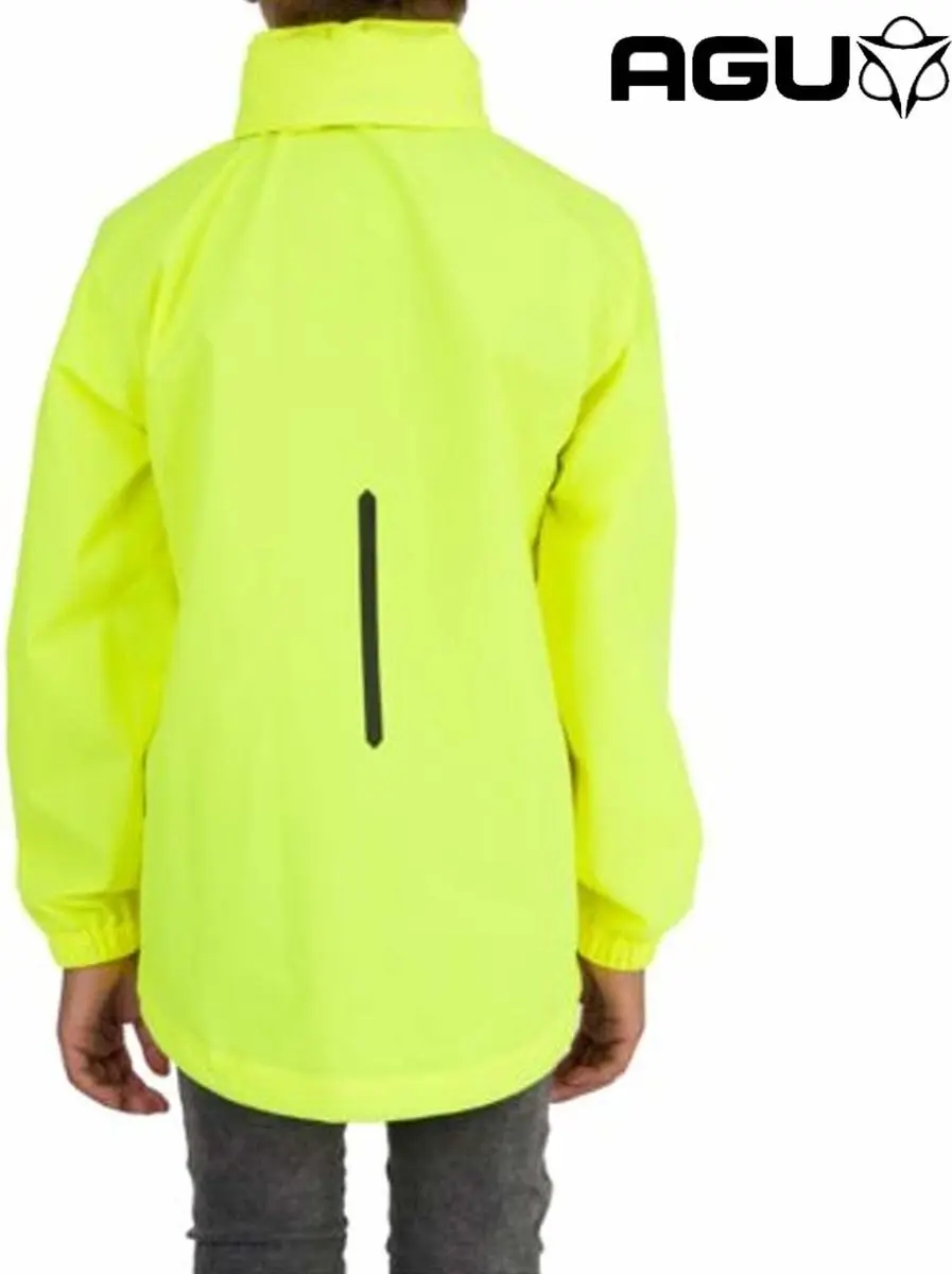 AGU Essential Kinderregenjas - Neon Yellow - Maat 152 - afbeelding 2 van 6
