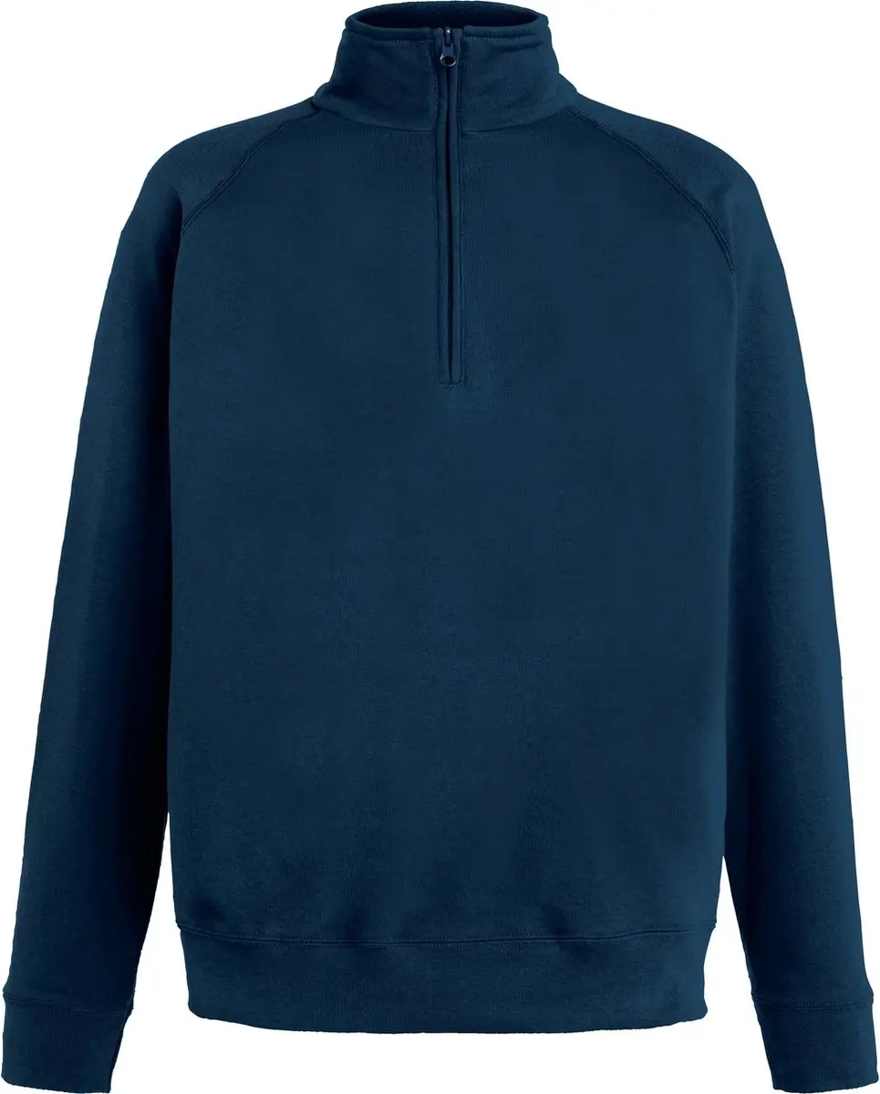 Fruit Of The Loom Heren lichtgewicht sweatshirt met ritssluiting (Donker Marine)