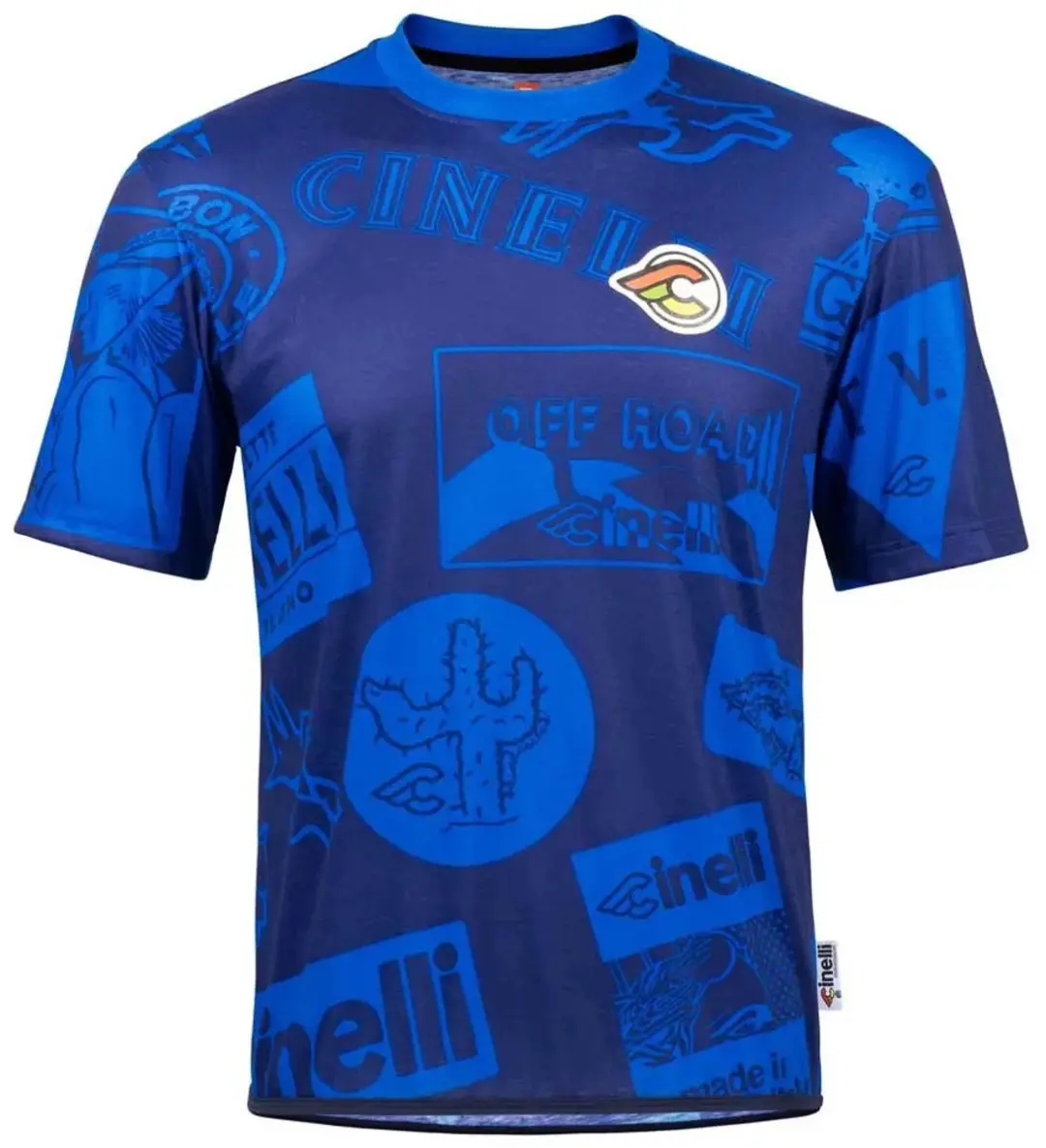 Cinelli Gravel Tech T-shirt Met Korte Mouwen Blauw L Man