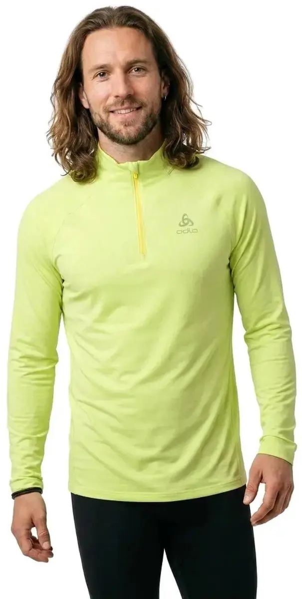 Odlo Essential Ceramiwarm Fleece Met Halve Rits Geel 2XL Man