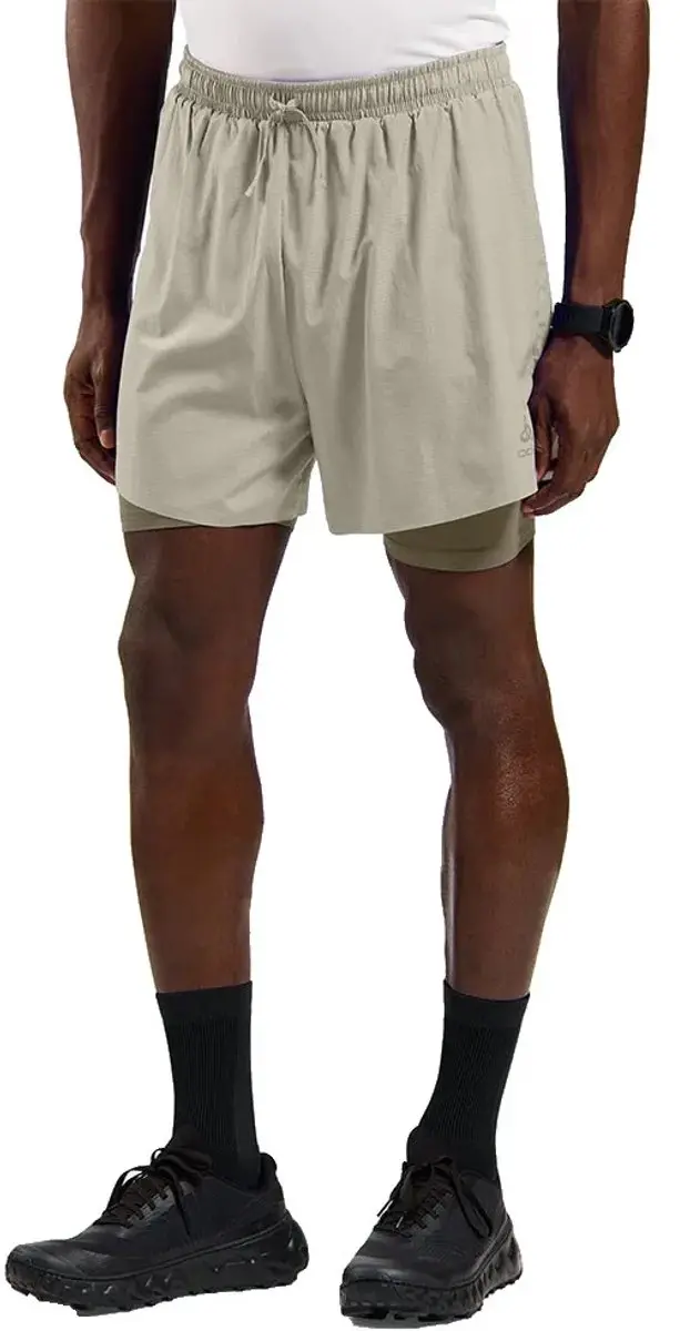 Odlo 324222 Zeroweight 5 Inch Korte Broek Beige S Man